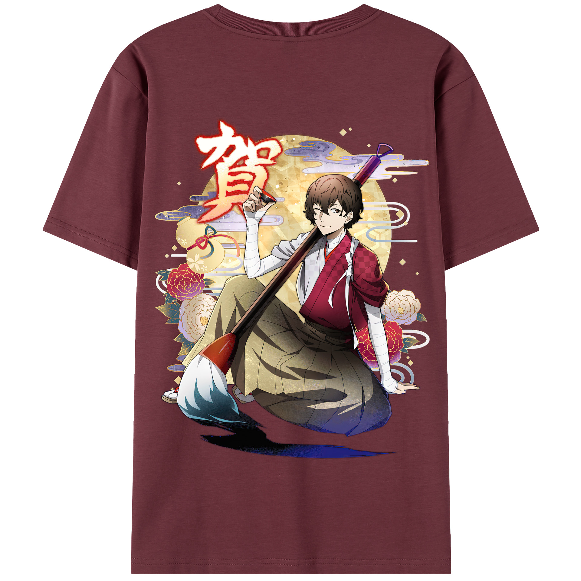 （画像用） 文豪ストレイドッグス Bungo Stray Dogs 綿100％半袖Tシャツ（背面プリント）